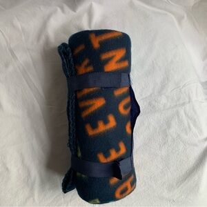Blue and Orange Fleece Blanket